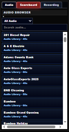 FAWD LLC Automation Audio Browser